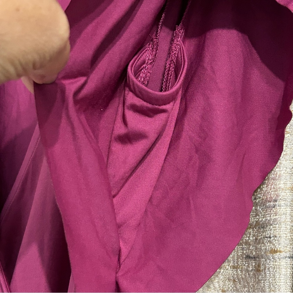 Ruby Ribbon Swing Wrap Top - Picture 5 of 9
